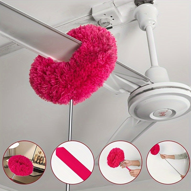 "Kengaytiriladigan Metall Qo'lqop Pichoq, Shift Fanlari, Devorlar, Avtomobillar, Yashash Xonalari, Yotoqxona va Patio uchun Ko'p Maqsadli Chang Olib Tashuvchi - Batareyalar Kerak Emas!"