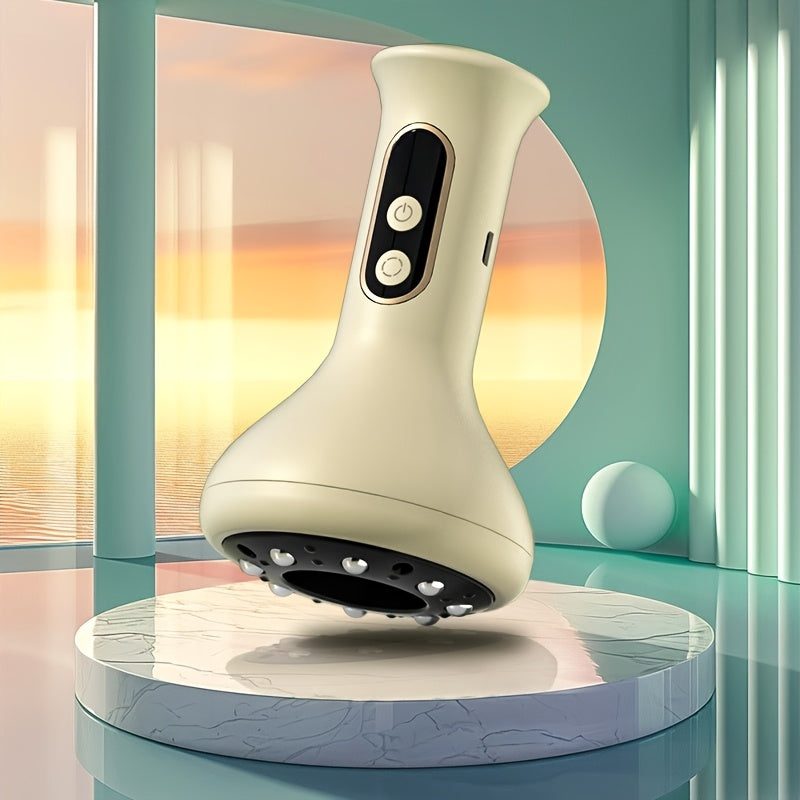 Portable Cupping Massage Device with Adjustable Intensity Heat Compression 9 Levels