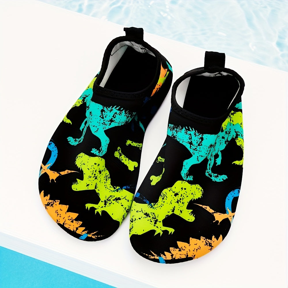 Toddler Boys Water Shoes Dinosaur Beach Sandals Lightweight Summer Swim Surfing Black Blue