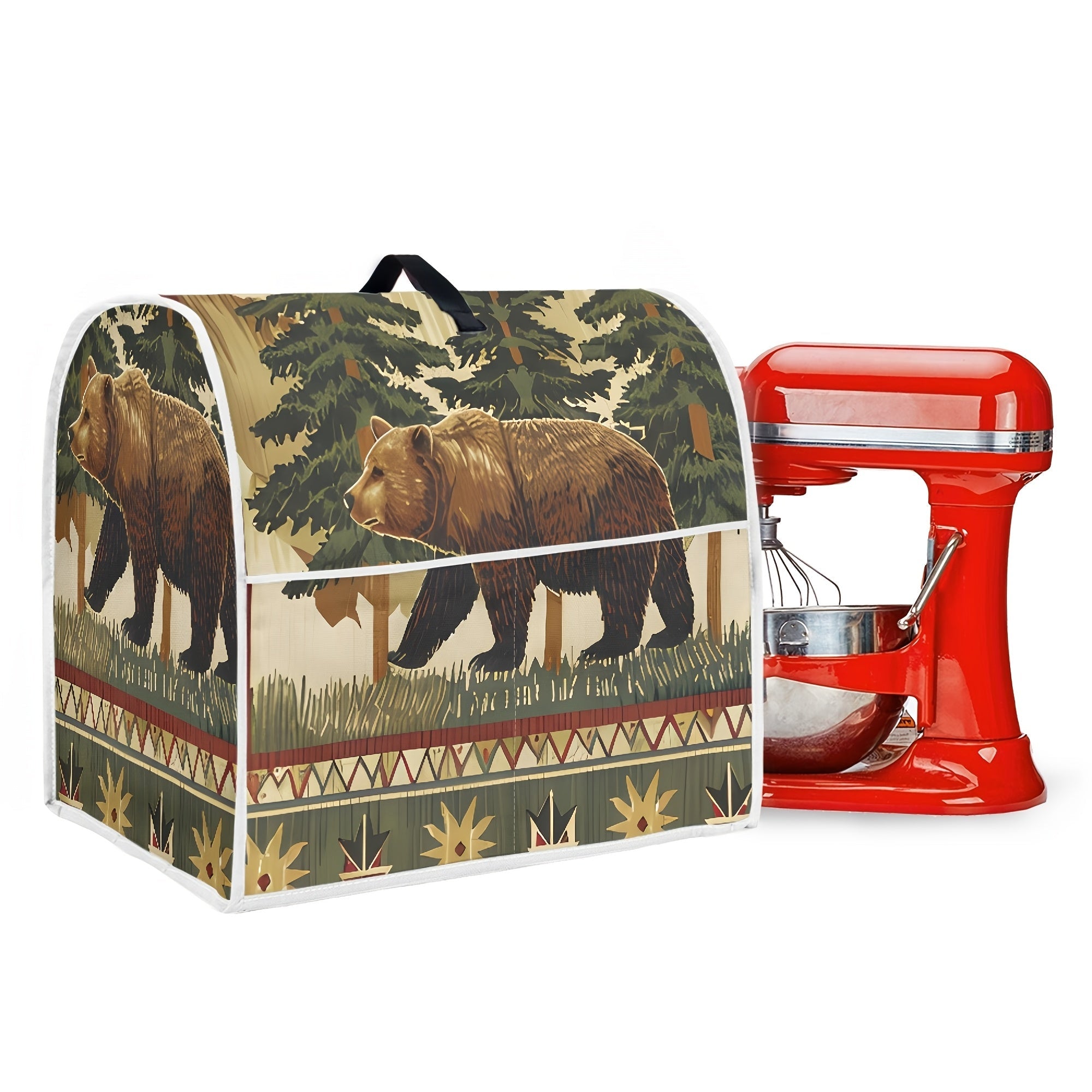 Rustic Jungle Bear Print Kitchen Appliance Cover for 6-8 Quart Stand Mixer