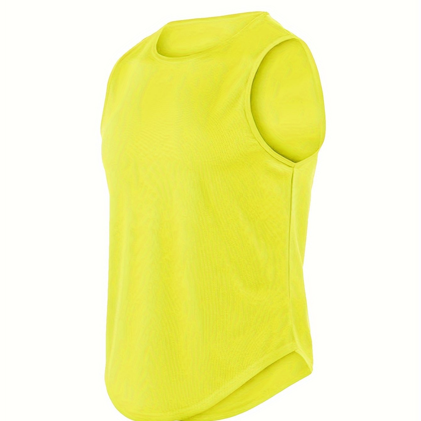 Men's Quick-Dry Sleeveless Gym Shirt Lightweight Moisture-Wicking Polyester Mesh Tank Top for Running and Fitness