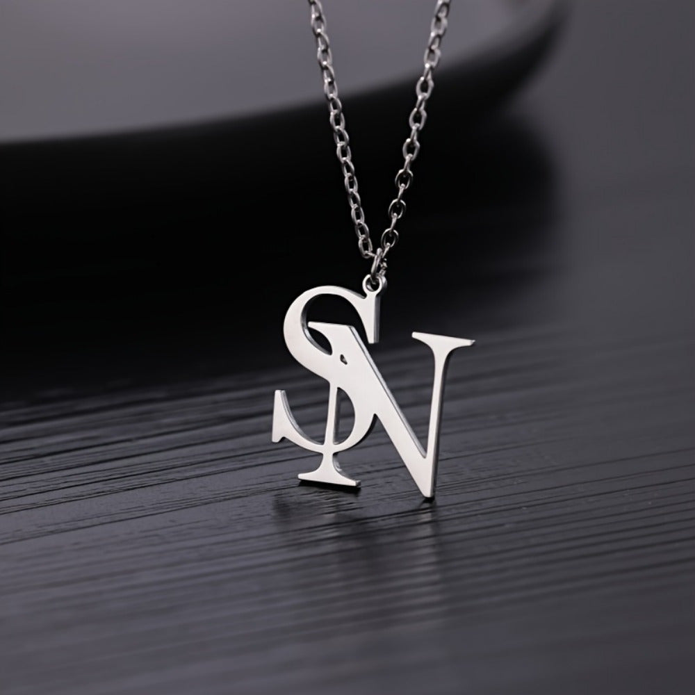 Women’s Custom Initial Necklace Stainless Steel Personalized Letter Pendant Gift Jewelry
