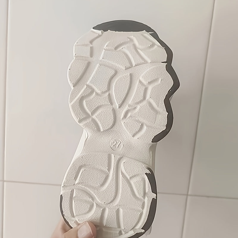 Yangi tug'ilgan o'g'il bolalar uchun PU yopishqoqsiz sport poyabzal, pastki yuqori, oddiy yozgi va kuzgi poyabzal