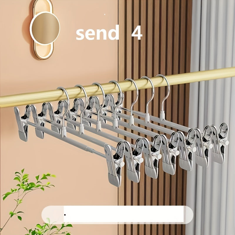 Clips para ropa de acero inoxidable de alta resistencia, sin deslizamiento, para colgar ropa en armarios, pantalones, dormitorios