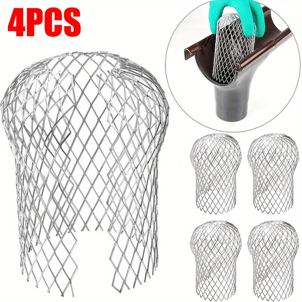4-Pack Aluminum Gutter Guard Mesh Filter for Debris Prevention Easy Install
