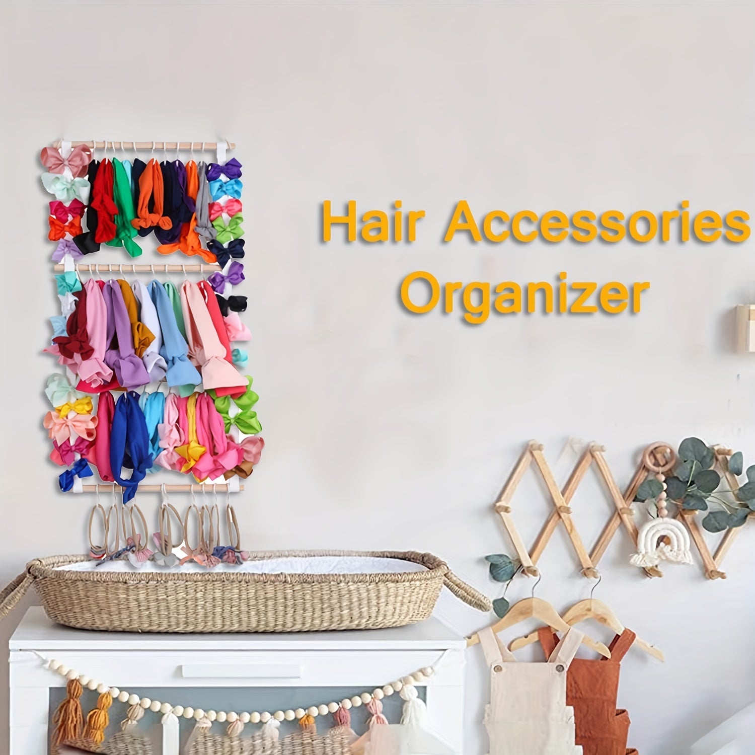 Organizador de pared para diademas, estante decorativo para colgar en la pared, almacenamiento para el hogar o regalo