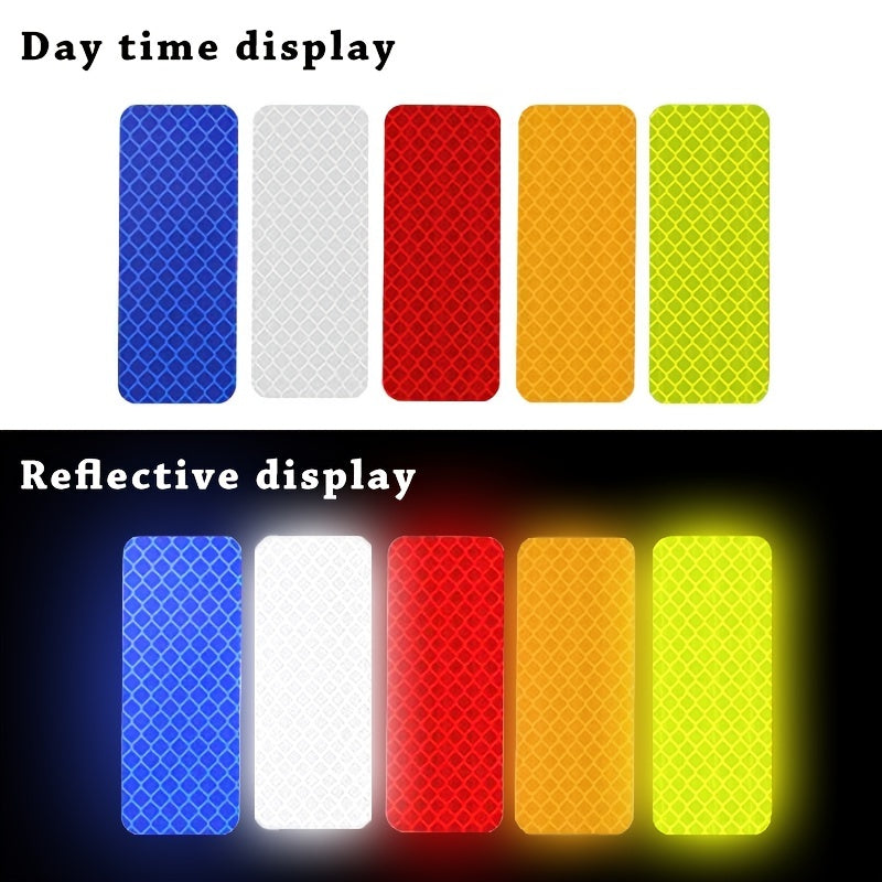 10pcs Car Bumper Reflective Stripe Stickers for Night Safety and Style