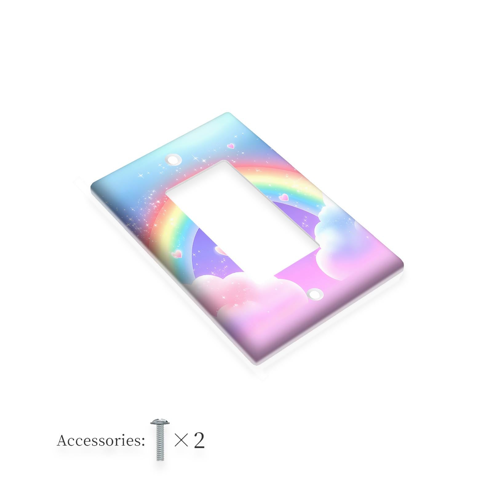 Rainbow Light Switch Wall Plate for Indoor Outdoor Use in Bedroom Kitchen Bathroom