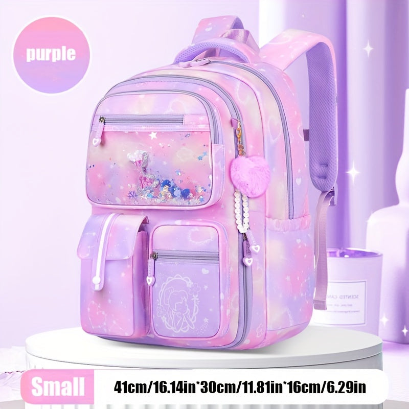 Children's Waterproof Gradient Backpack with Spine Protection for Primary School