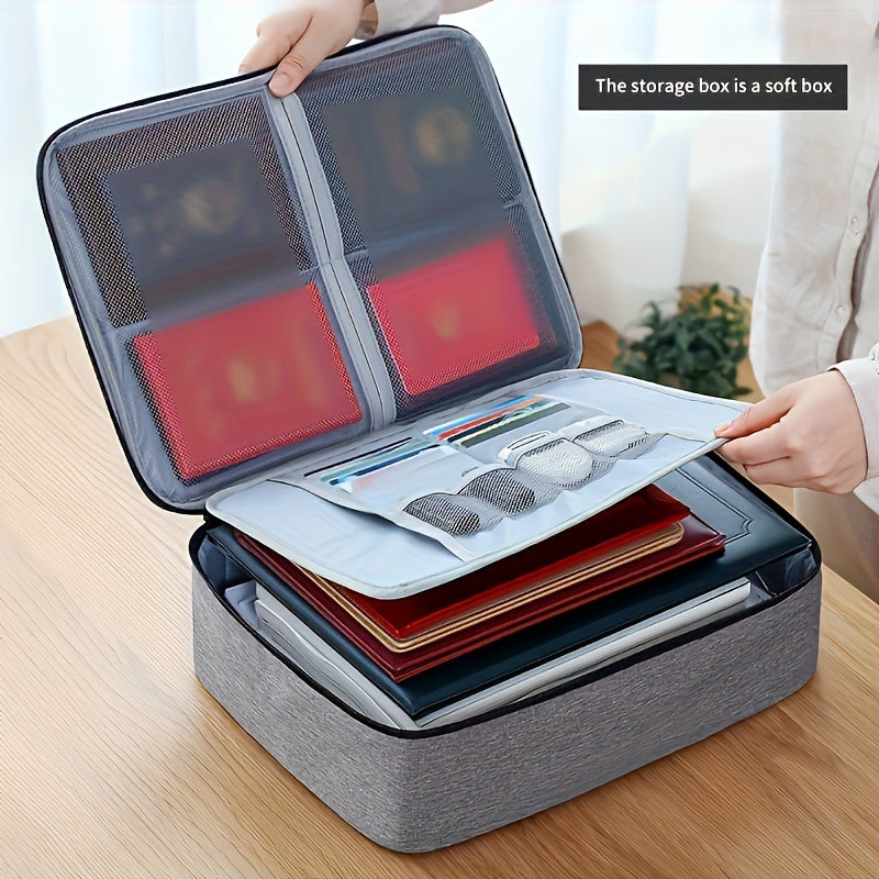 Bolsa para documentos a prueba de fuego con cerradura y cremallera resistente al agua para archivos de portátil, certificados