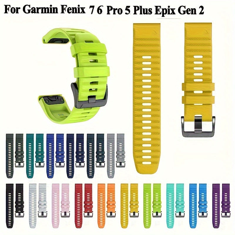 Silicone Watch Bands for Garmin Fenix 6X 6 6S Pro 7X 7 5X 5S Plus Epix Gen 2