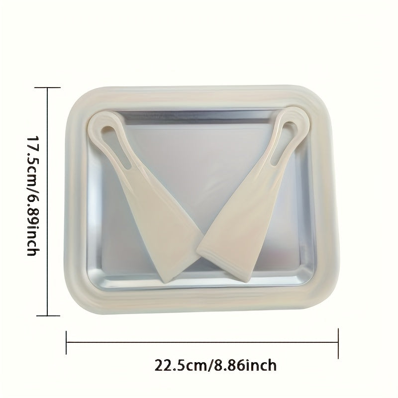 Mini Stir-Fried Yogurt Maker for Kids Small Ice Cream Machine with Stainless Steel Plate