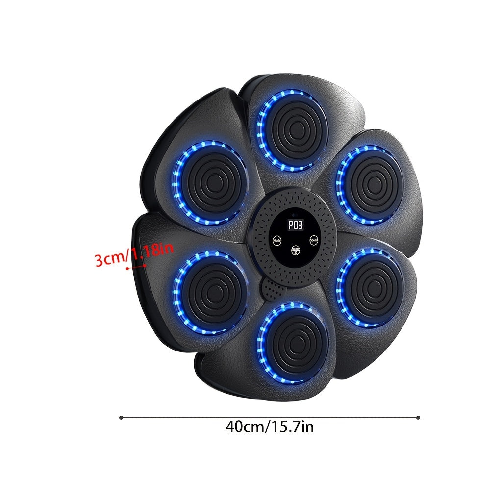 Wall-Mounted Wireless Boxing Machine with Adjustable Height Rechargeable Gloves Low Noise Black White