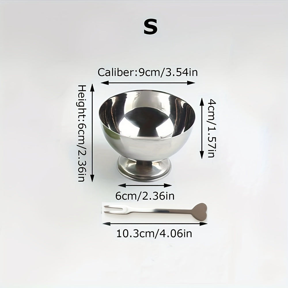 Copa de postre de acero inoxidable para helado, ensalada de frutas, aperitivos 8oz