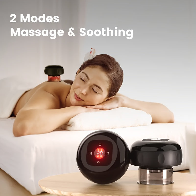 Set de ventosas eléctricas con máquina inteligente dinámica, masajeador de vacío 4 en 1, 12 niveles