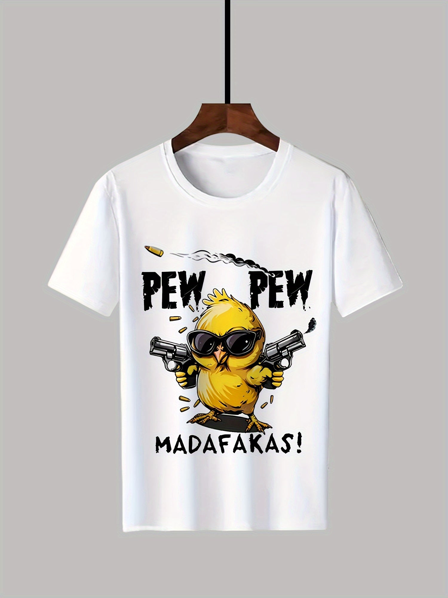 Мужская футболка из полиэстера с мультяшным принтом, короткий рукав, повседневная спортивная футболка для бега и ежедневной носки