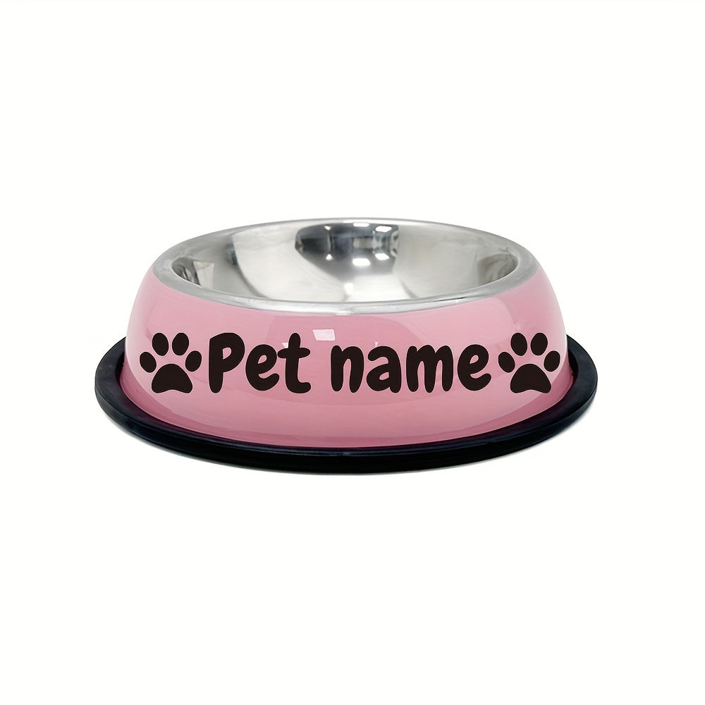 Индивидуальная миска для собак из нержавеющей стали с нескользящей основой для собак от маленьких до больших