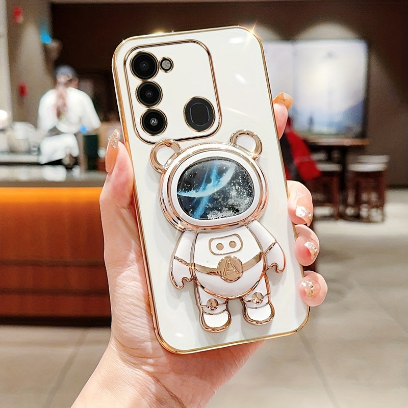 Shockproof TPU Phone Case with Anti-Drop Protection and Built-in Holder for Spark Series Models