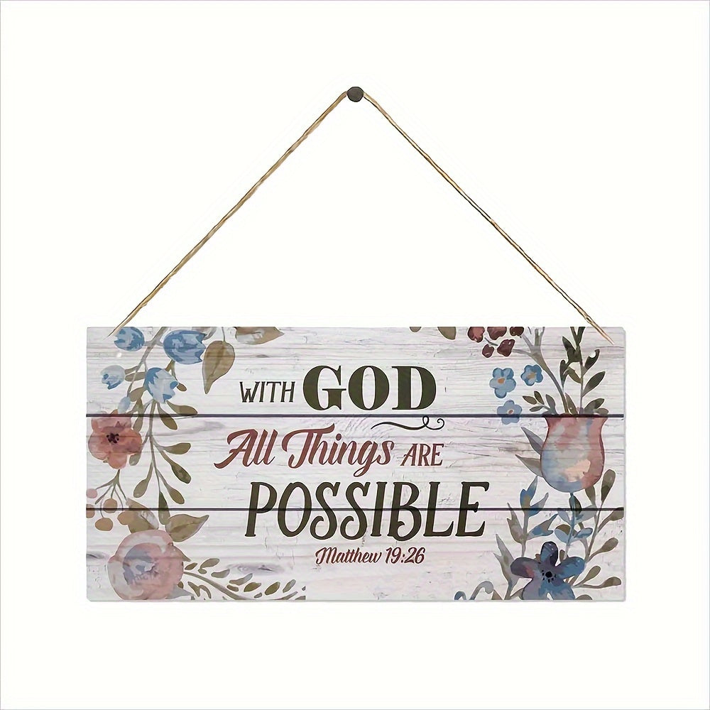 Rustic Wooden Wall Sign with Inspirational Quote 19.99x9.98 cm Farmhouse Decor for Indoor Outdoor Use