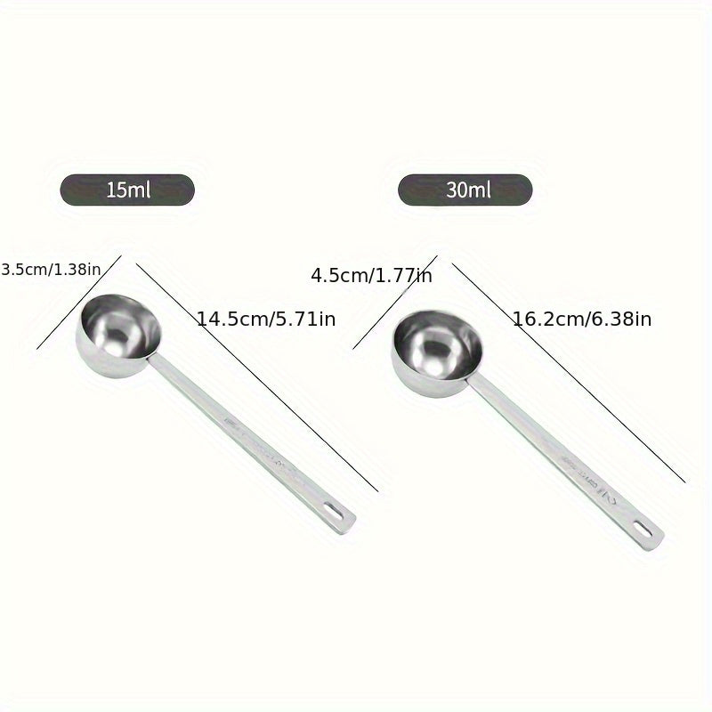 Set of 1 Stainless Steel Measuring Spoons for Coffee and Baking