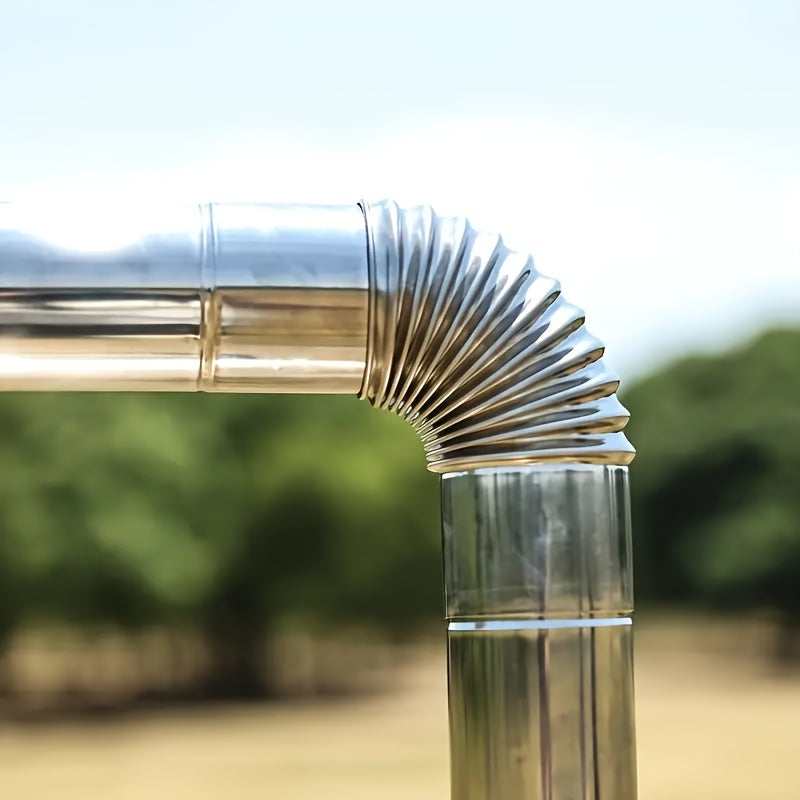 Set of 8 Metal Chimney Pipes for Gas and Wood Stoves High-Temperature Resistant