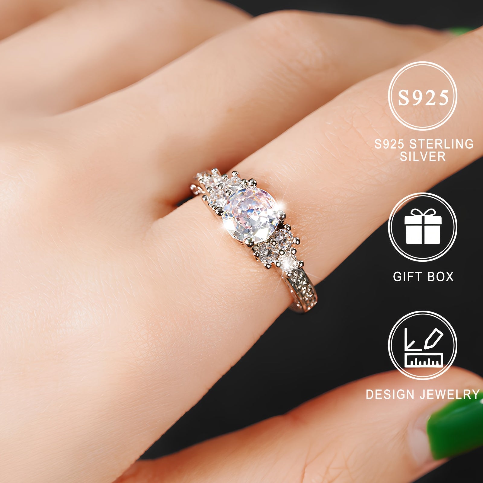 Zarif Ayollar uchun Nikoh Taklifi Eternity Band, 0.12oz og'irlikdagi Shimmering Cubic Zirconia bilan bezatilgan 925 Sterling Silver Ring. Ushbu ajoyib Bling Style Jewelry go'zal sovg'a qutisida taqdim etilgan, har qanday maxsus tadbir uchun mukammal.