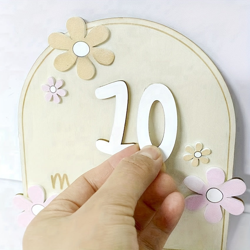 Wooden Milestone Birth Sign Set for Baby Photography and Growth Tracking