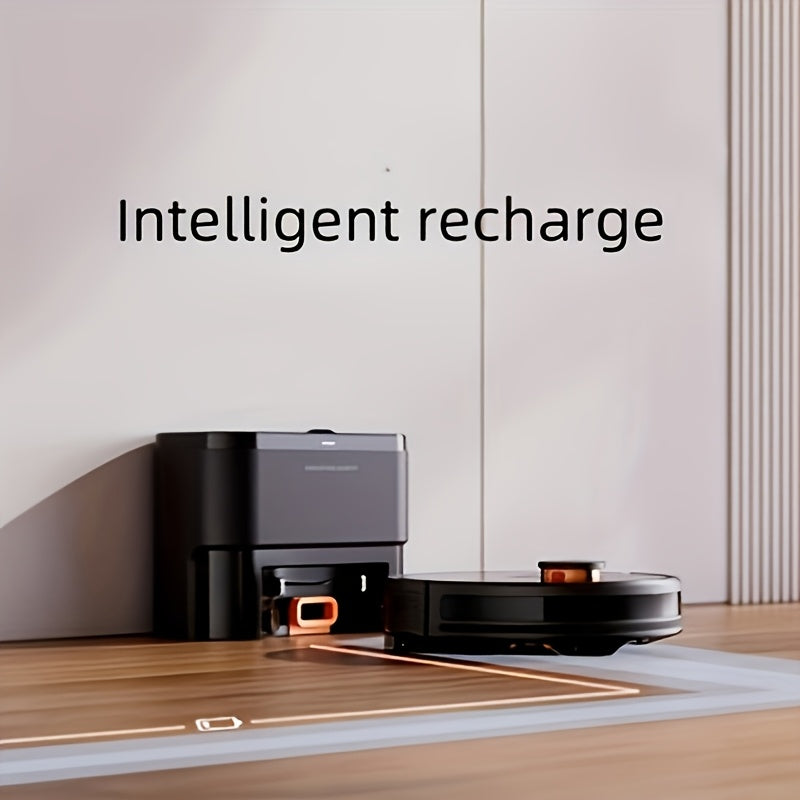 Black Laser Navigation Robot Vacuum Cleaner with App Control Wi-Fi 2-Hour Runtime