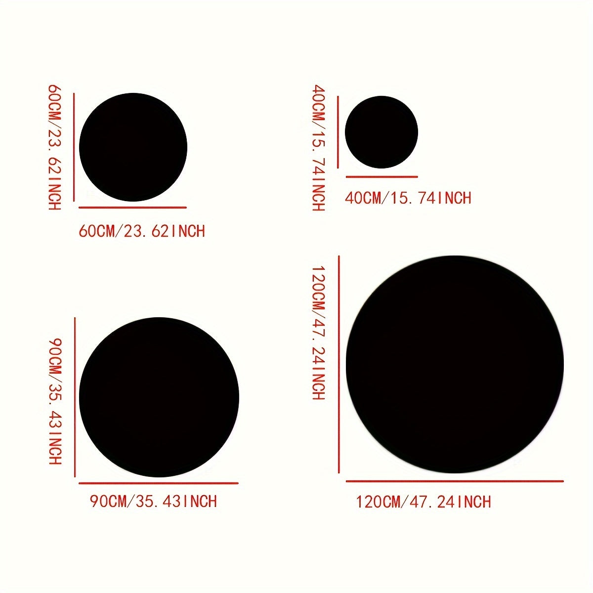 Alfombra redonda de peluche con pelo sintético, de pelo corto y suave, lavable a máquina, decoración para dormitorio