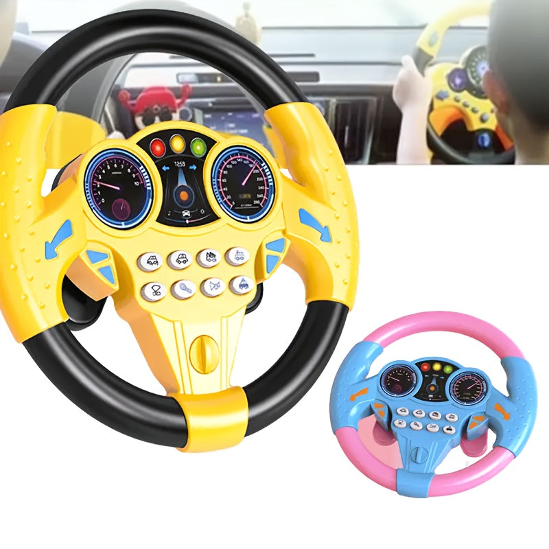 Juguete de volante de simulador de conducción para niños de 3+ años, plástico ABS, colores surtidos