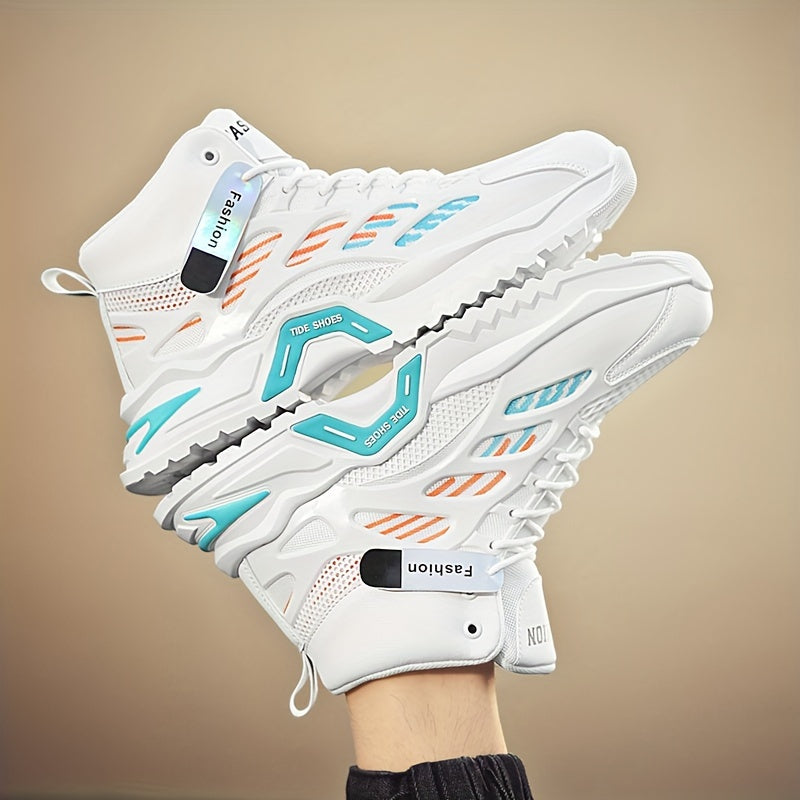 Men's Large Size Sneakers with Thick Sole for Casual and Skateboarding