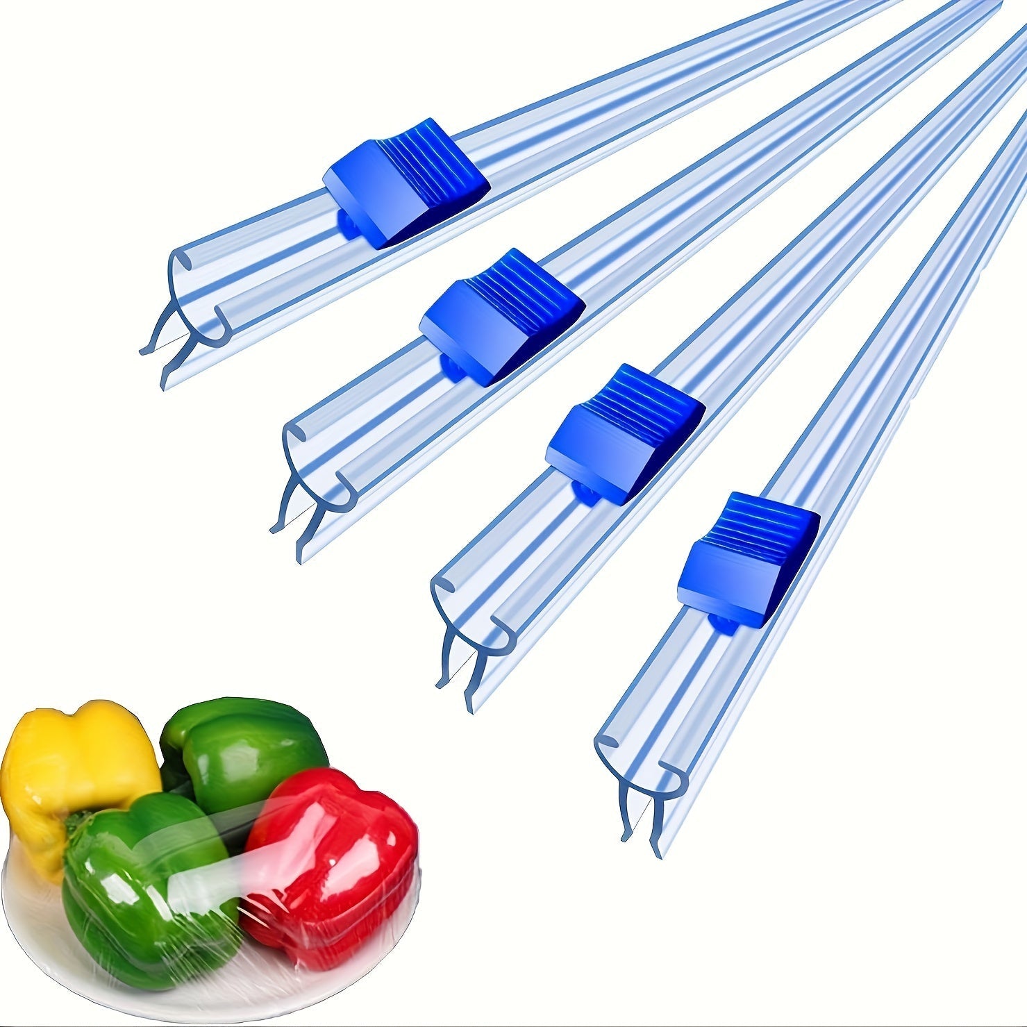 Multipurpose Plastic Wrap Dispenser 3-Pack with Slide Cutter Food Safe Kitchen Tool