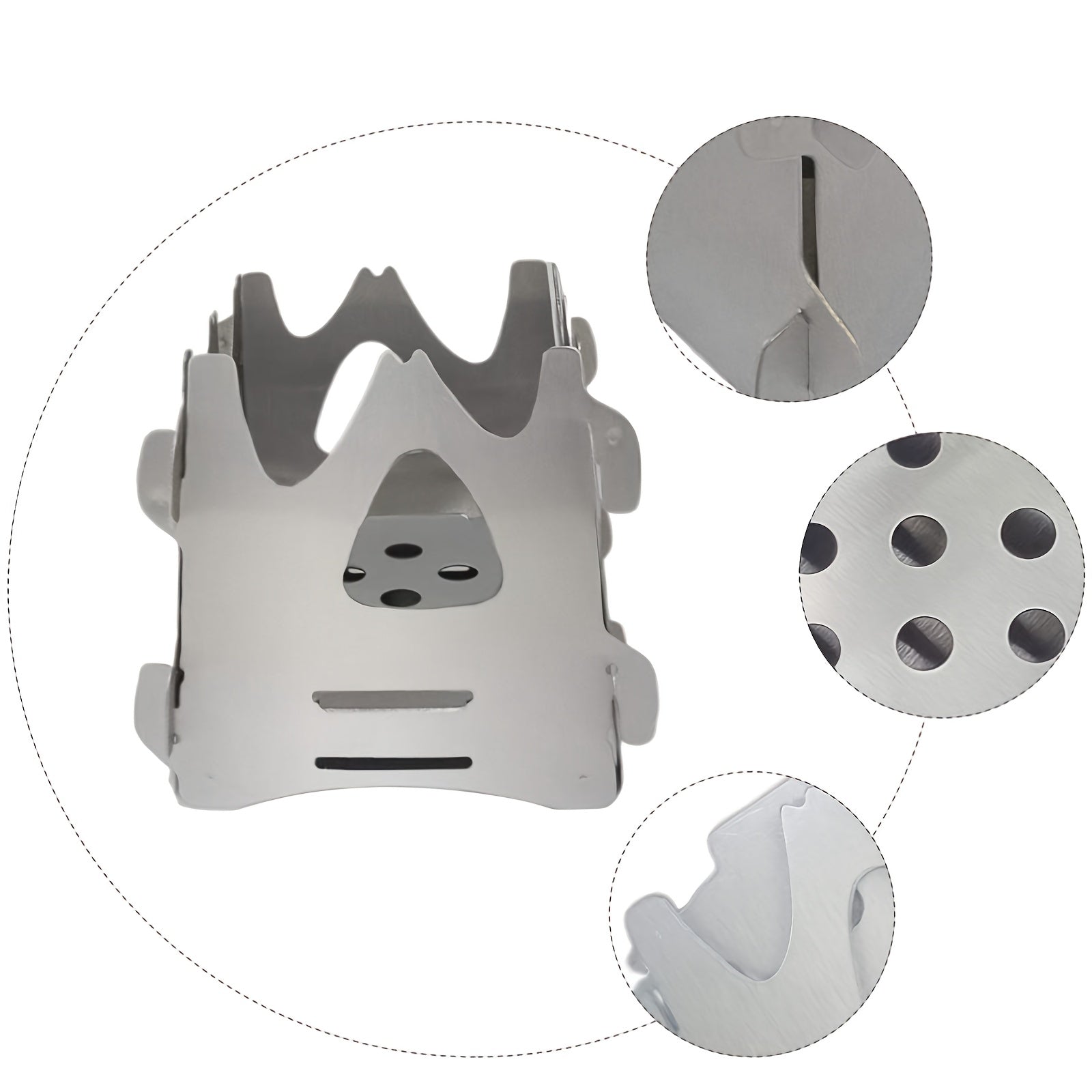 Foldable Camping Grill with Portable Stainless Steel Stove for Picnic and Backpacking