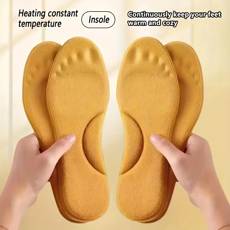 Unisex Thermal Memory Foam Insoles Breathable Sweat-Absorbent for Winter Sports