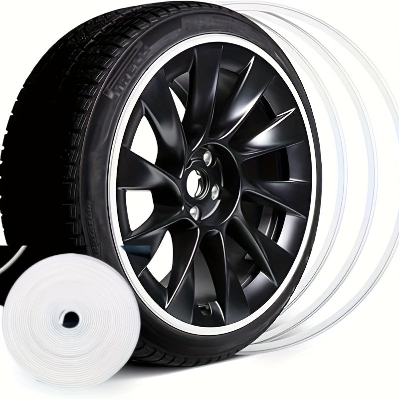 Universal Rubber Wheel Rim Protector Black Red Edge Guard 314.96 Inch