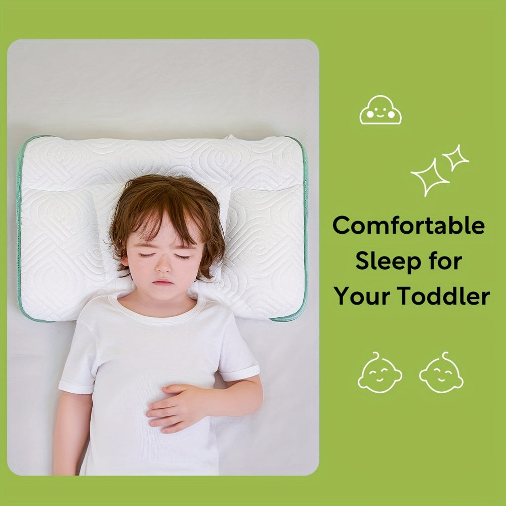 Kids Animal Pattern Pillow for Side and Back Sleep Travel Washable Pink Green