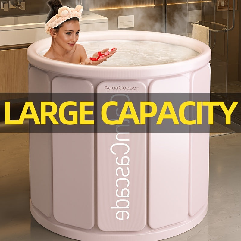 Portable Foldable Bathtub with Insulation for Home and Pool Use