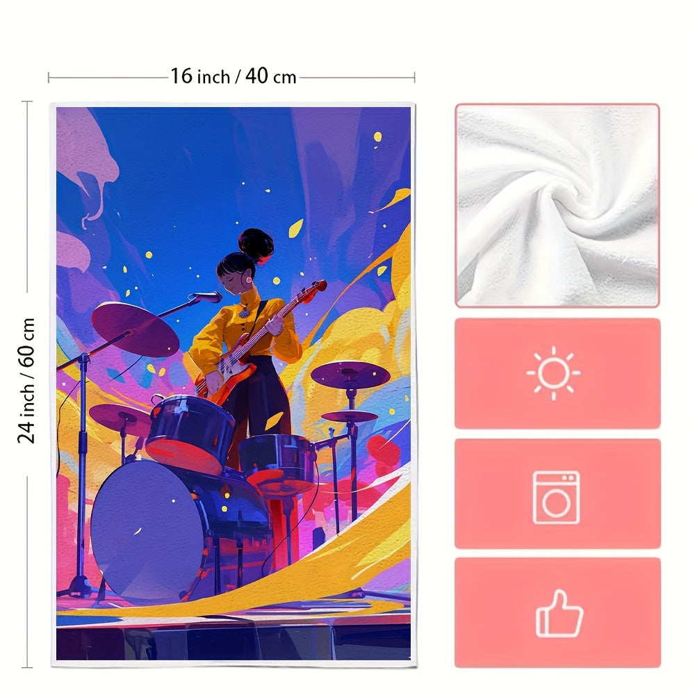 Набор из 2 мягких кухонных полотенец, 16x24 дюймов, впитывающие, моющиеся в машине