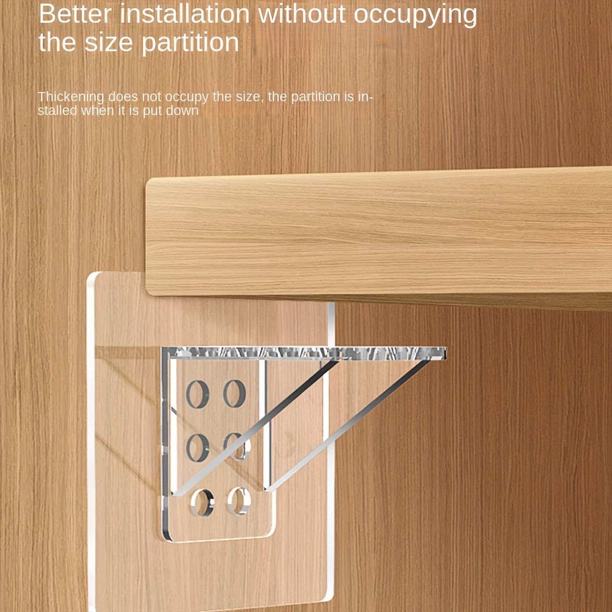 4 dona o'z-o'zini yopishtiradigan javon qo'llab-quvvatlash bracketlari oshxona shkaflari va kitob javonlari uchun