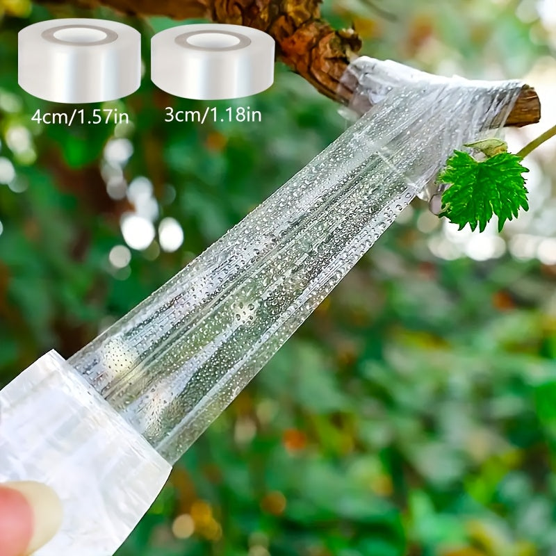 Cinta de injerto para plantas transparente de 200m, autoadhesiva, para horticultura, envasado