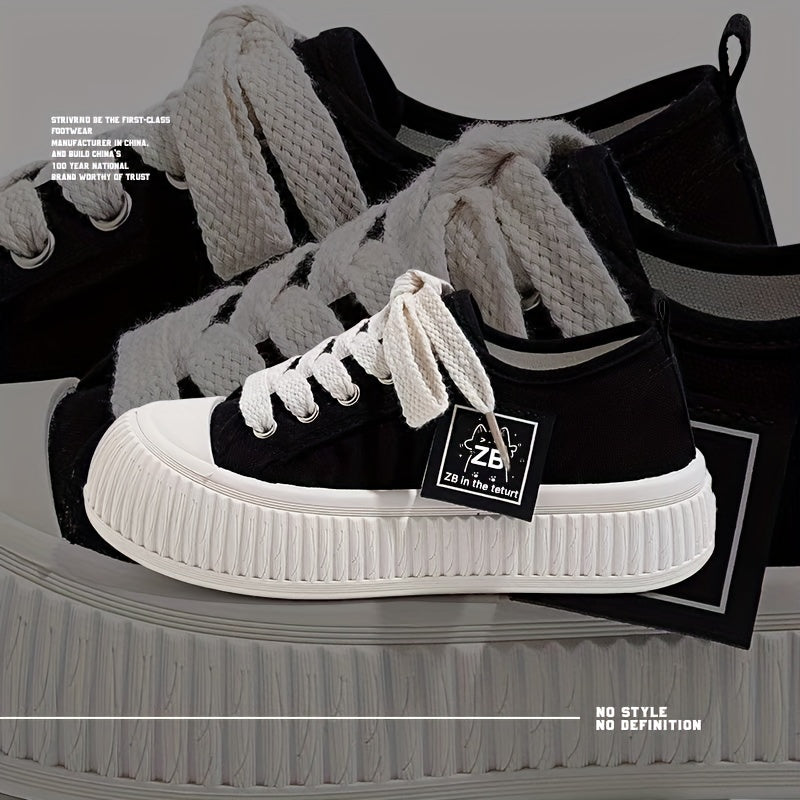 Кроссовки для женщин однотонного цвета с шнуровкой, идеальны для повседневной уличной носки.