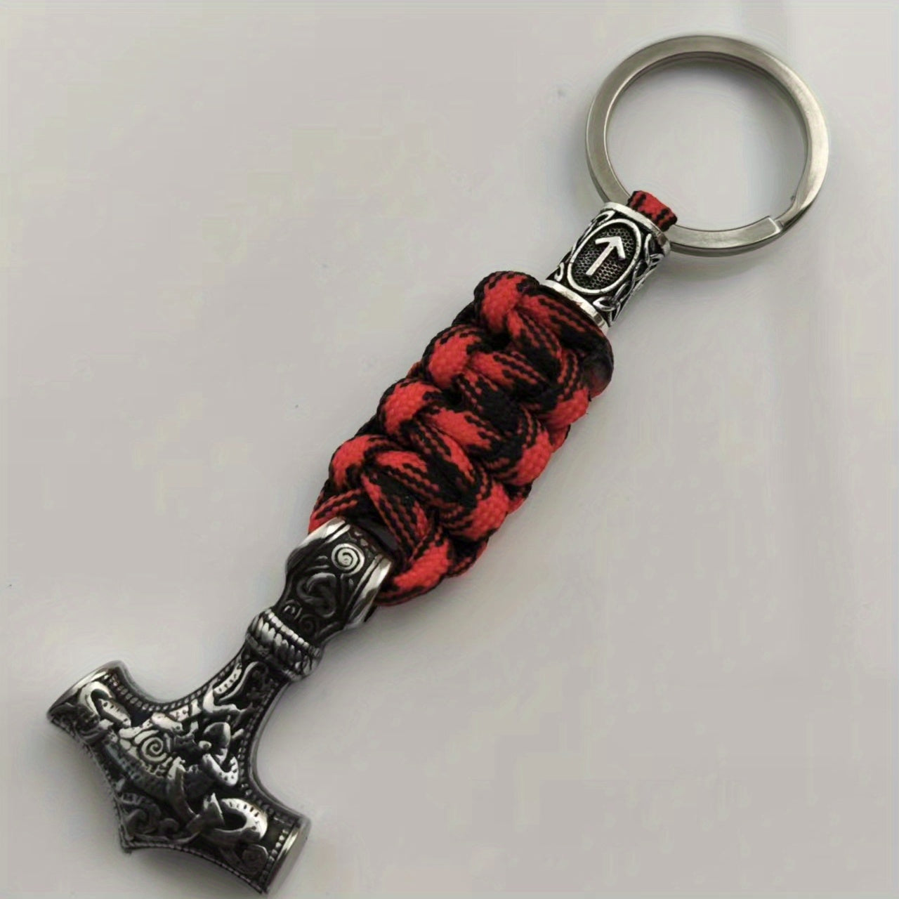 Handmade Viking Thor's Hammer Keychain Metal Norse Mythology Gift