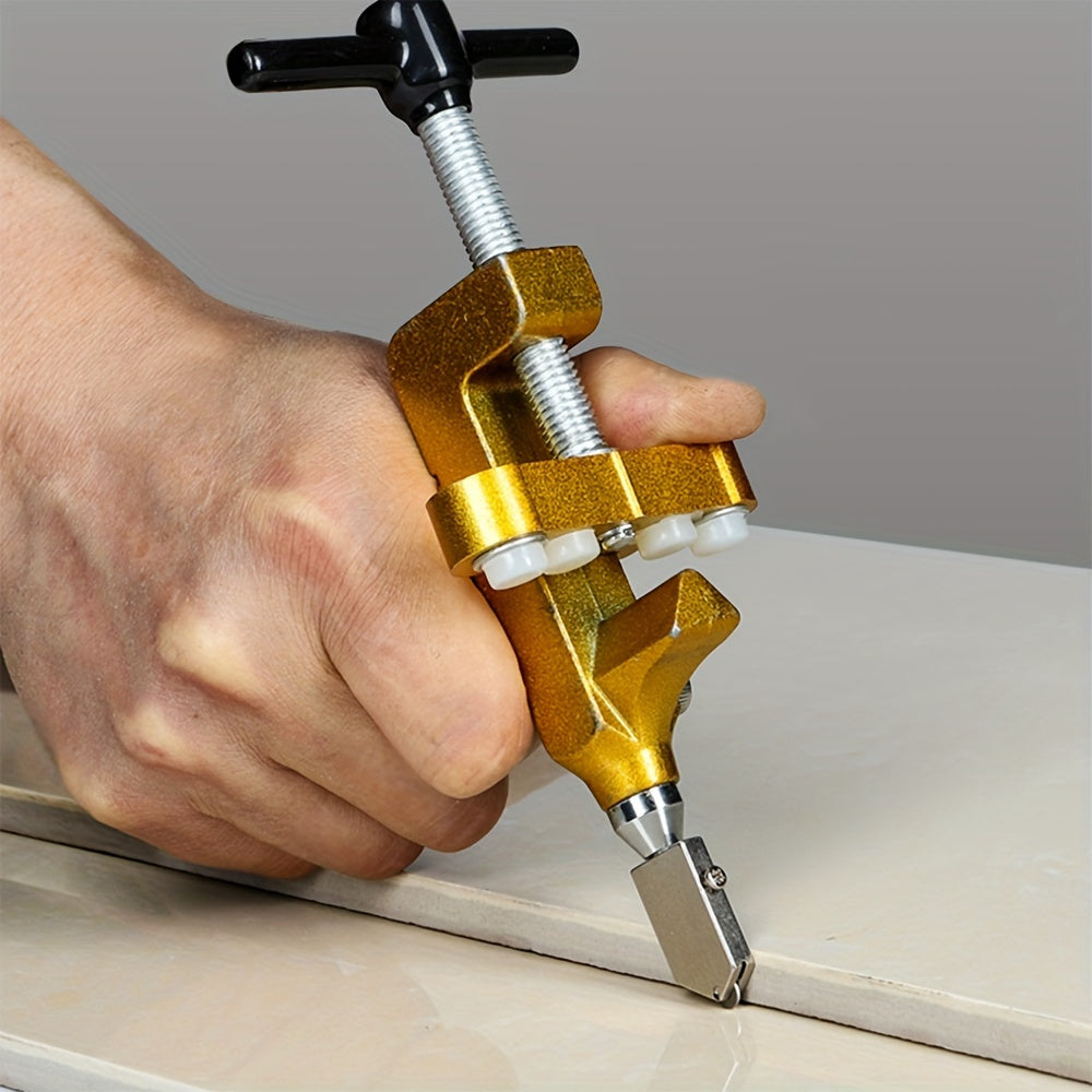 1 dona qo'lda ishlatiladigan shisha plitka kesish asbobi, olmos uchli, hunarmandchilik va derazalar uchun shishani kesish uchun mos. Shisha plitkalarni kesish uchun portativ qo'l asboblari to'plami.