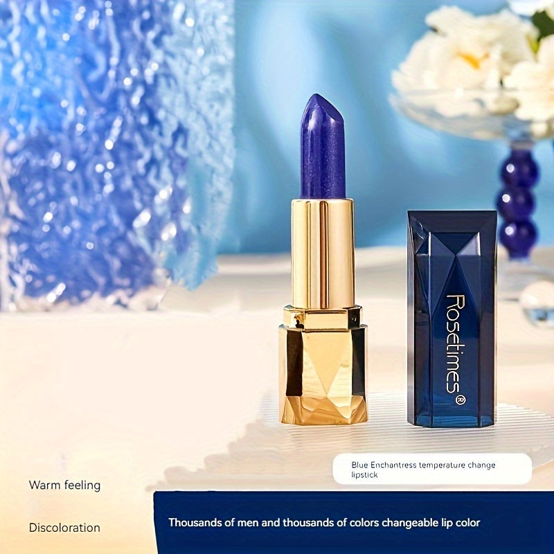 Женский голубой цвет меняющийся помада для губ, стойкая, натуральная, дорожная версия