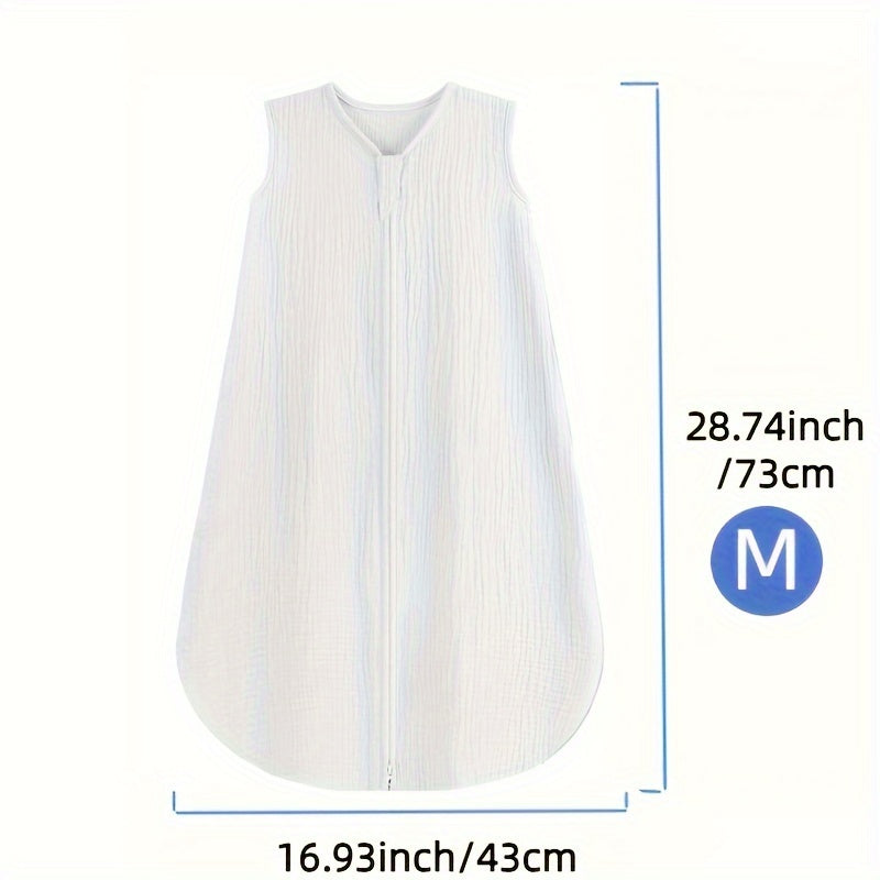 Baby Sleeping Bag for Infants 0-18 Months Cotton Muslin with 2-Way Zipper