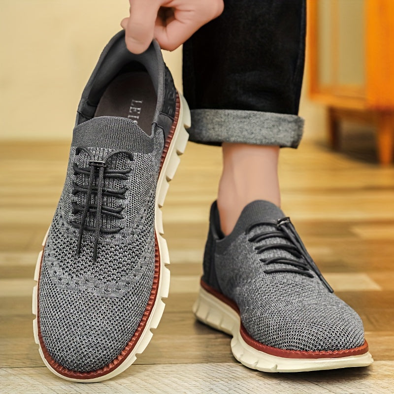 Men's Casual Slip-On Sneakers Breathable Fabric Round Toe for Party and Everyday Wear