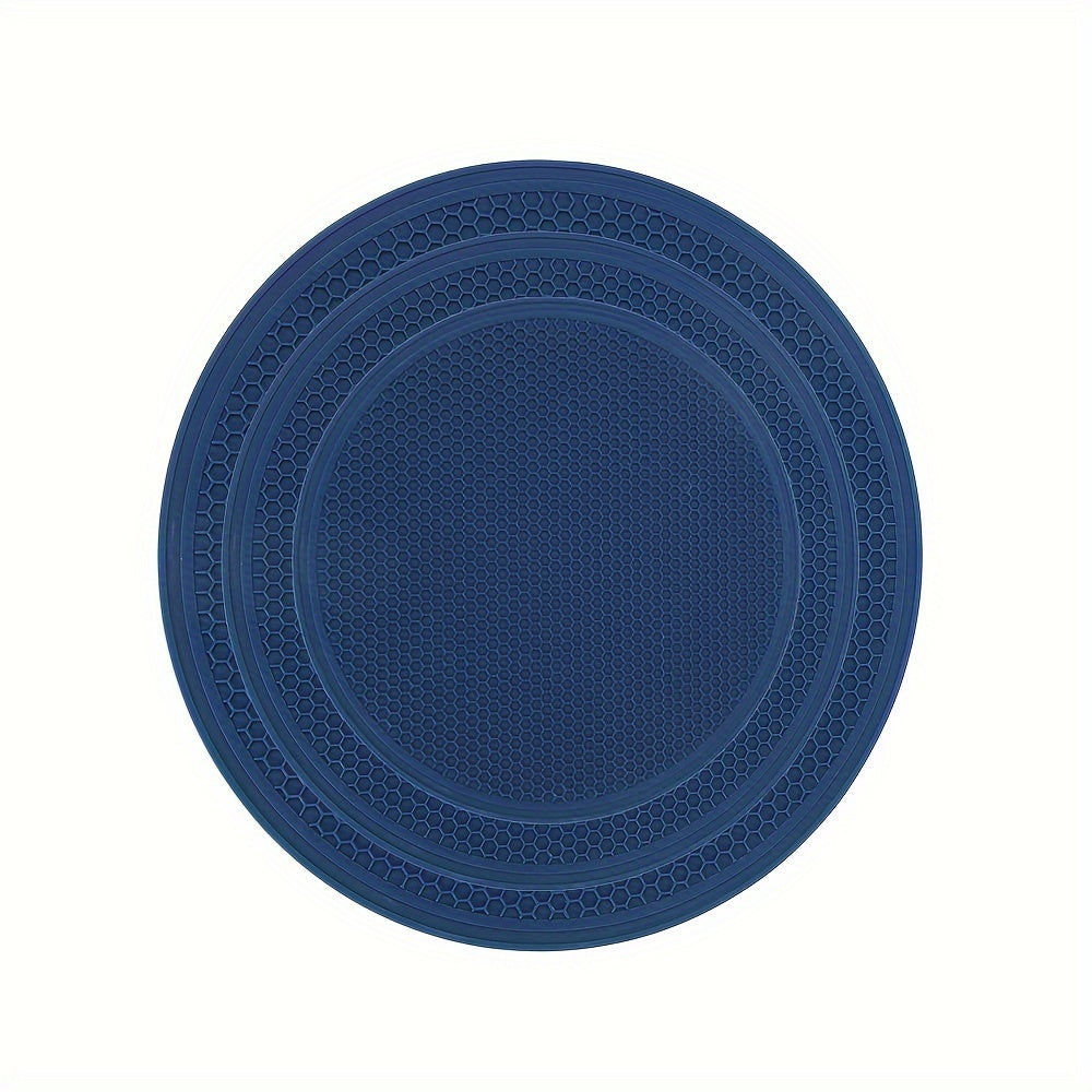 Set of 3 Round Honeycomb Silicone Placemats Non-slip Heat Insulation Table Mats