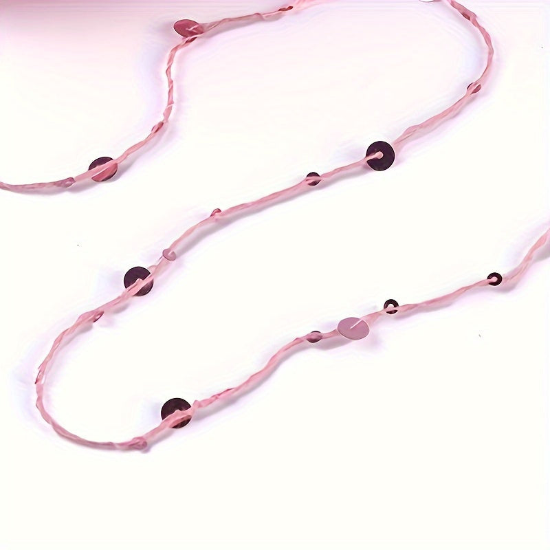 50g Sequin Cotton Yarn 3mm 6mm for Hand Sewing Crafts in Vibrant Colors