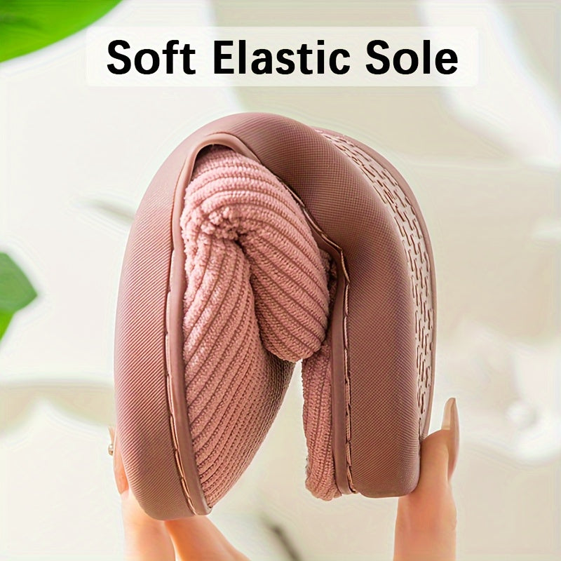 Women's Plush Indoor Slippers Non-Slip Cozy Warm Orange Yellow