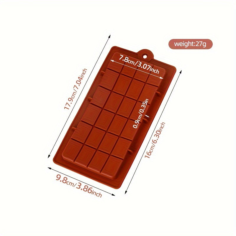 Silicone Chocolate Bar Mold Non-Toxic Flexible Kitchen Tool for Holiday Baking